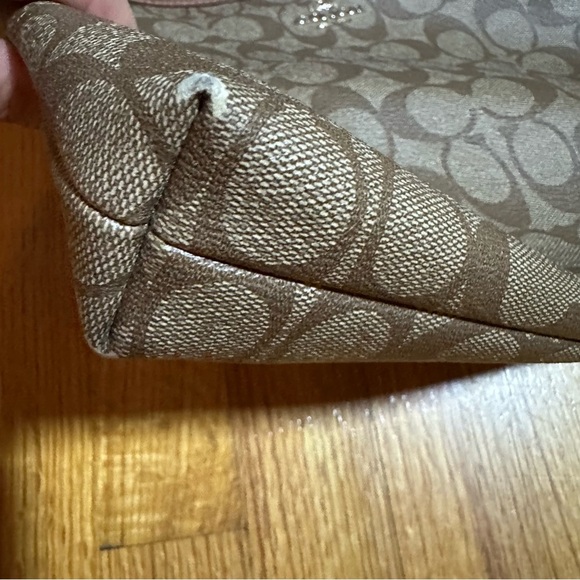 COACH FILE BAG IN TAN/ BROWN LINED SIGNATURE COATED CANVAS CROSSBODY F23866 - Picture 3 of 15